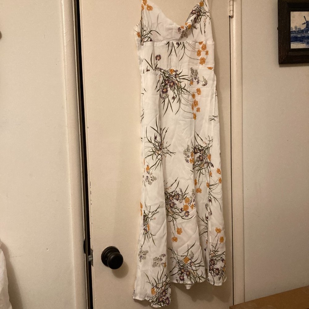 Reformation Gala Dress - Elegant White Floral Dress- Size 2 - Princess Print - Picture 6 of 8